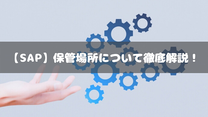 【SAP】保管場所について徹底解説！