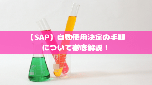 【SAP】自動使用決定の手順について徹底解説!